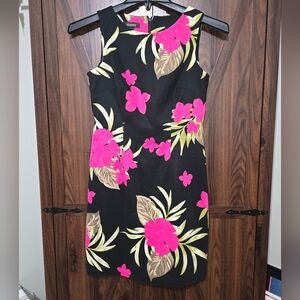 Sleeveless AGB Petite Black Floral Dress Size 4P